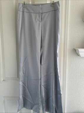 Cache Light Gray Wide-Leg Dress Pants